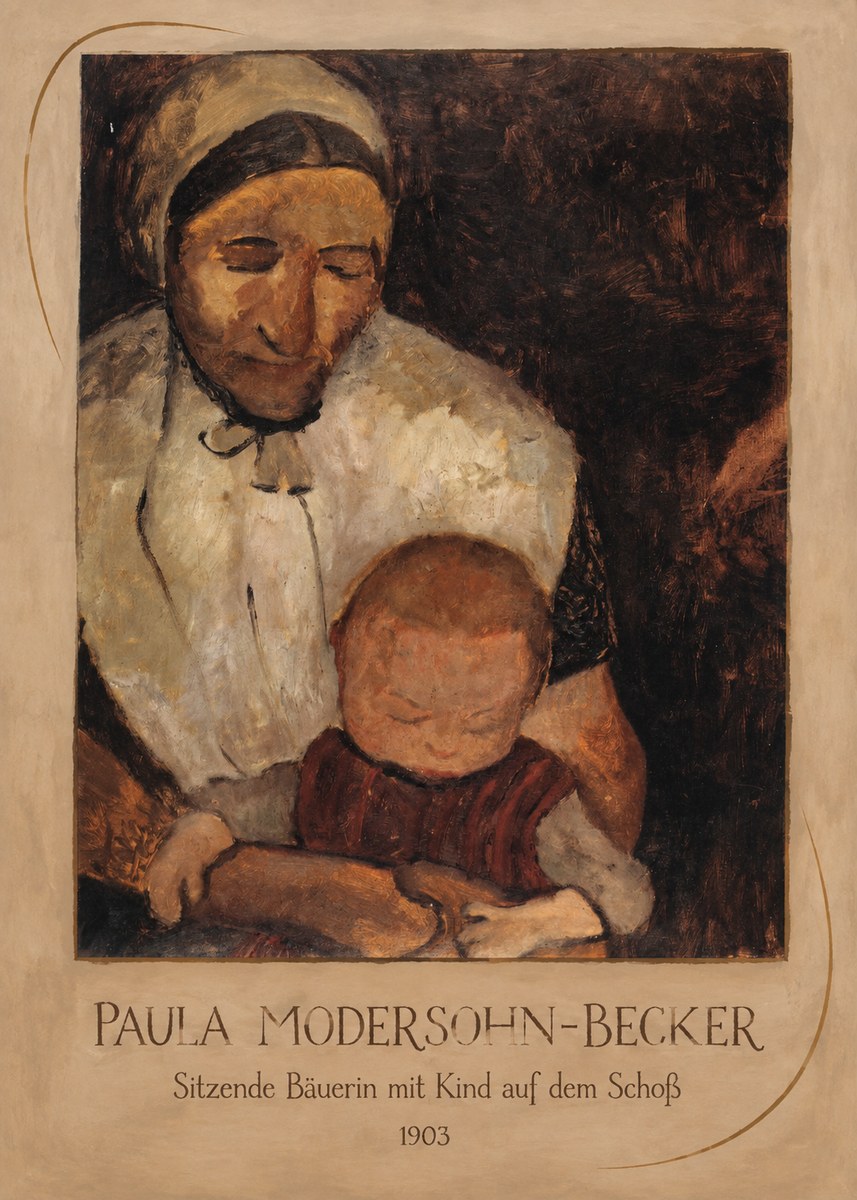 Paula Modersohn-Becker Sitzende Bäuerin Mit Kind Auf Dem Schoß No4 - Plakat