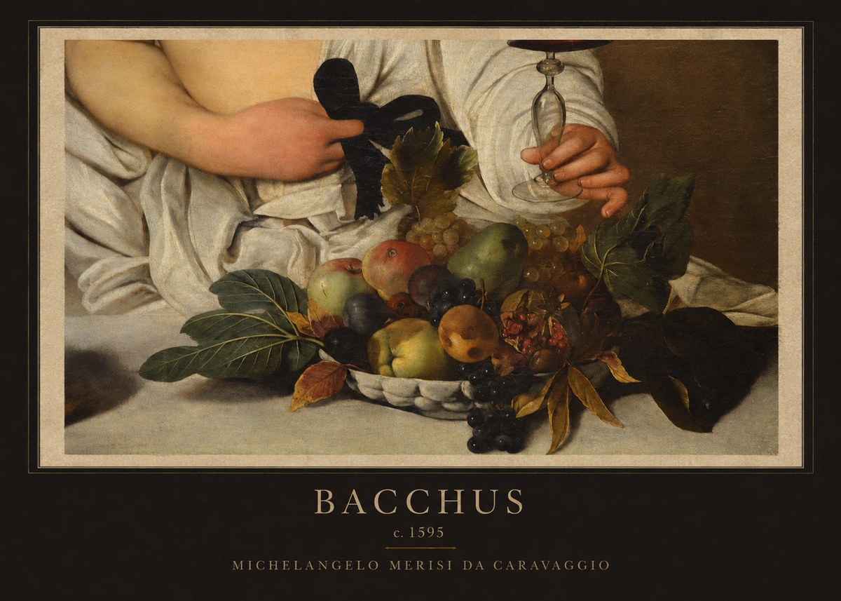 Michelangelo Merisi da Caravaggio Bacchus II No1 - Plakat