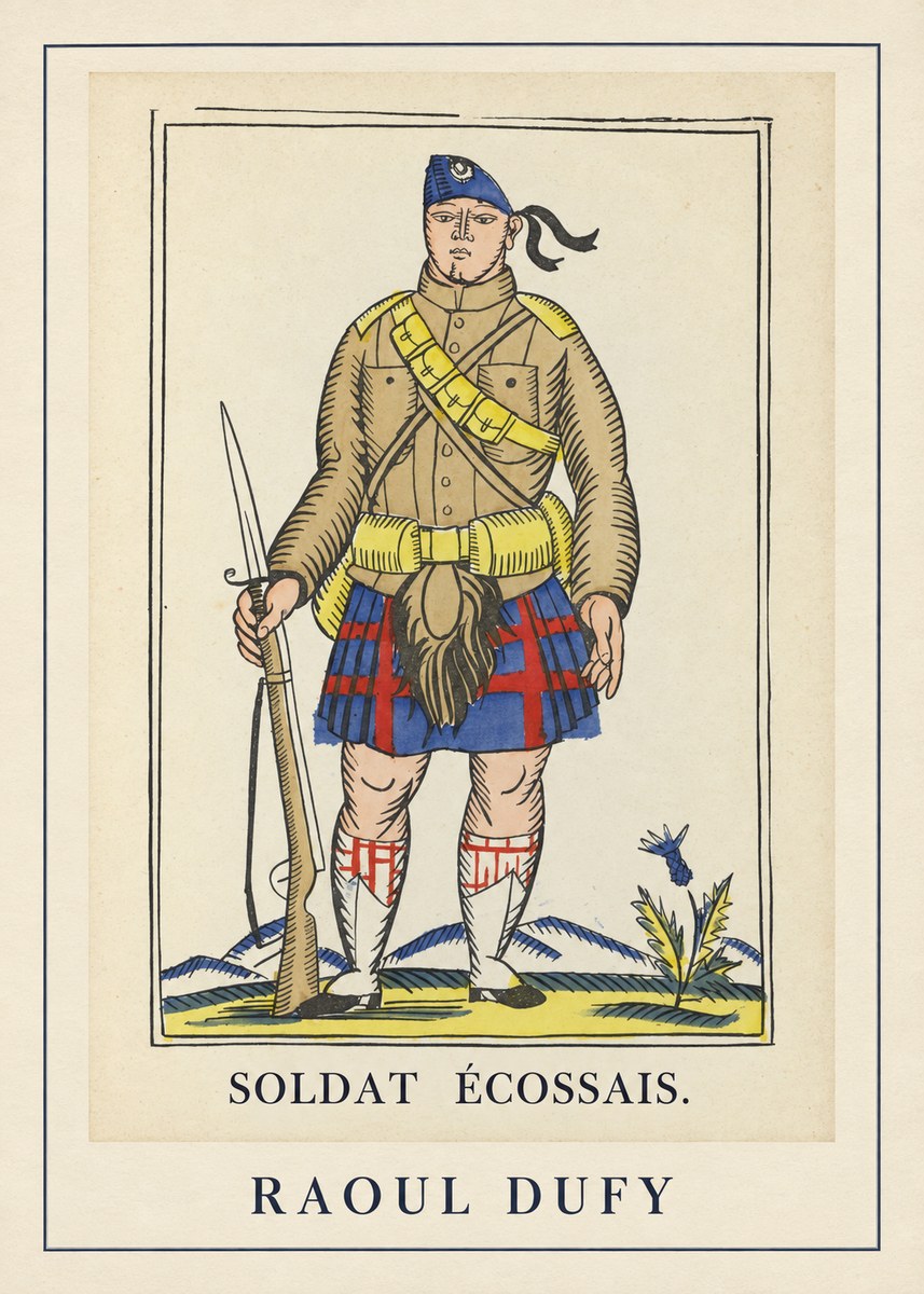 Raoul Dufy Soldat Écossais. No3 - Plakat