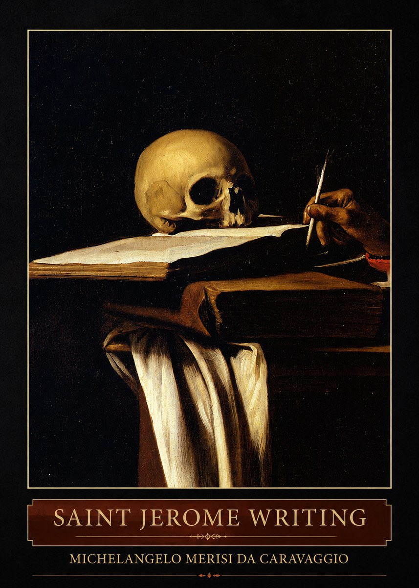Michelangelo Merisi da Caravaggio Saint Jerome Writing III No2 - Plakat