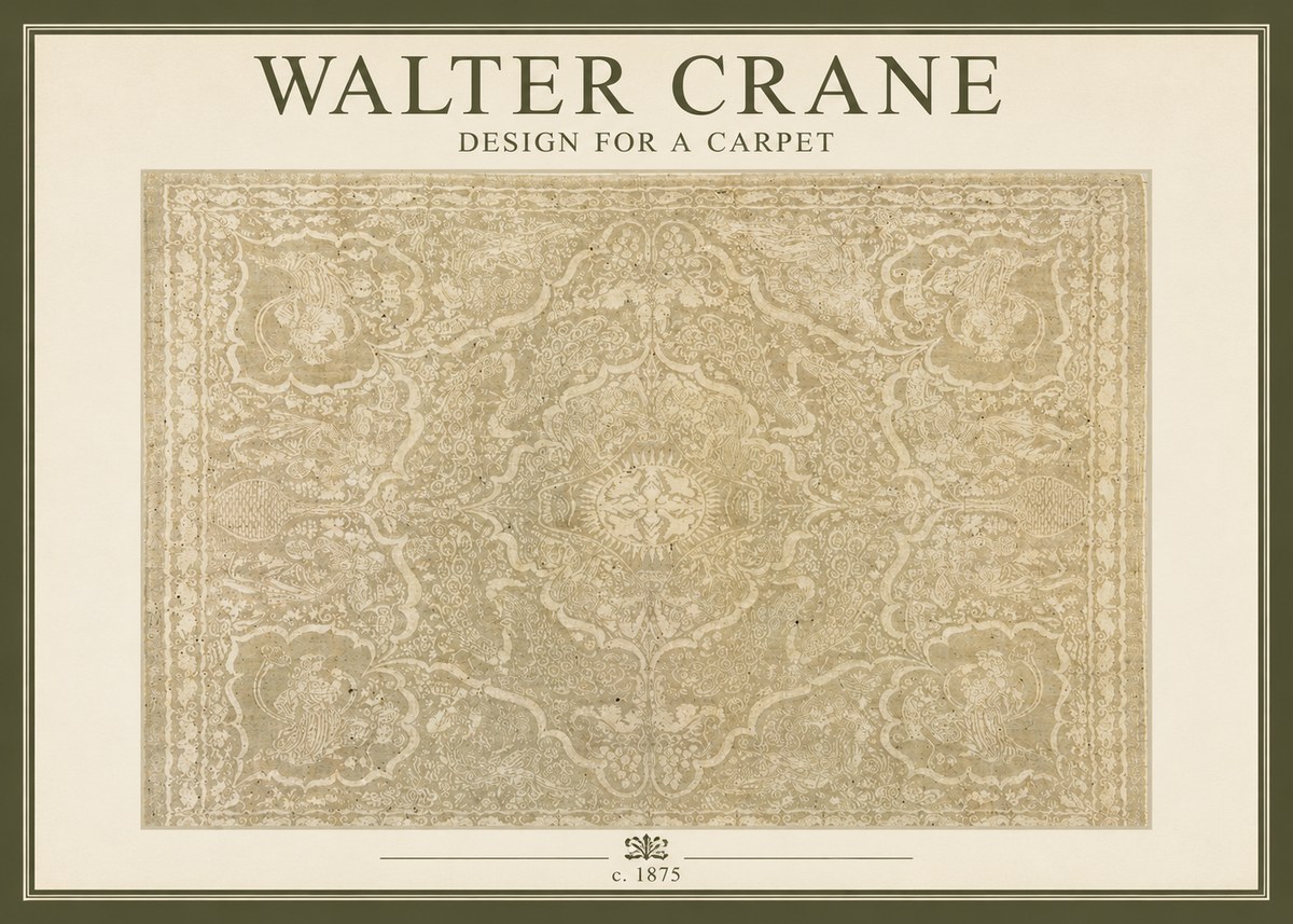 Walter Crane Design for a Carpet No2 - Plakat