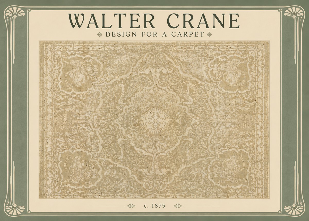Walter Crane Design for a Carpet No4 - Plakat