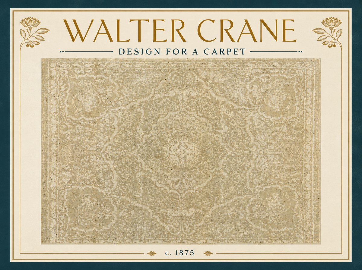 Walter Crane Design for a Carpet No5 - Plakat