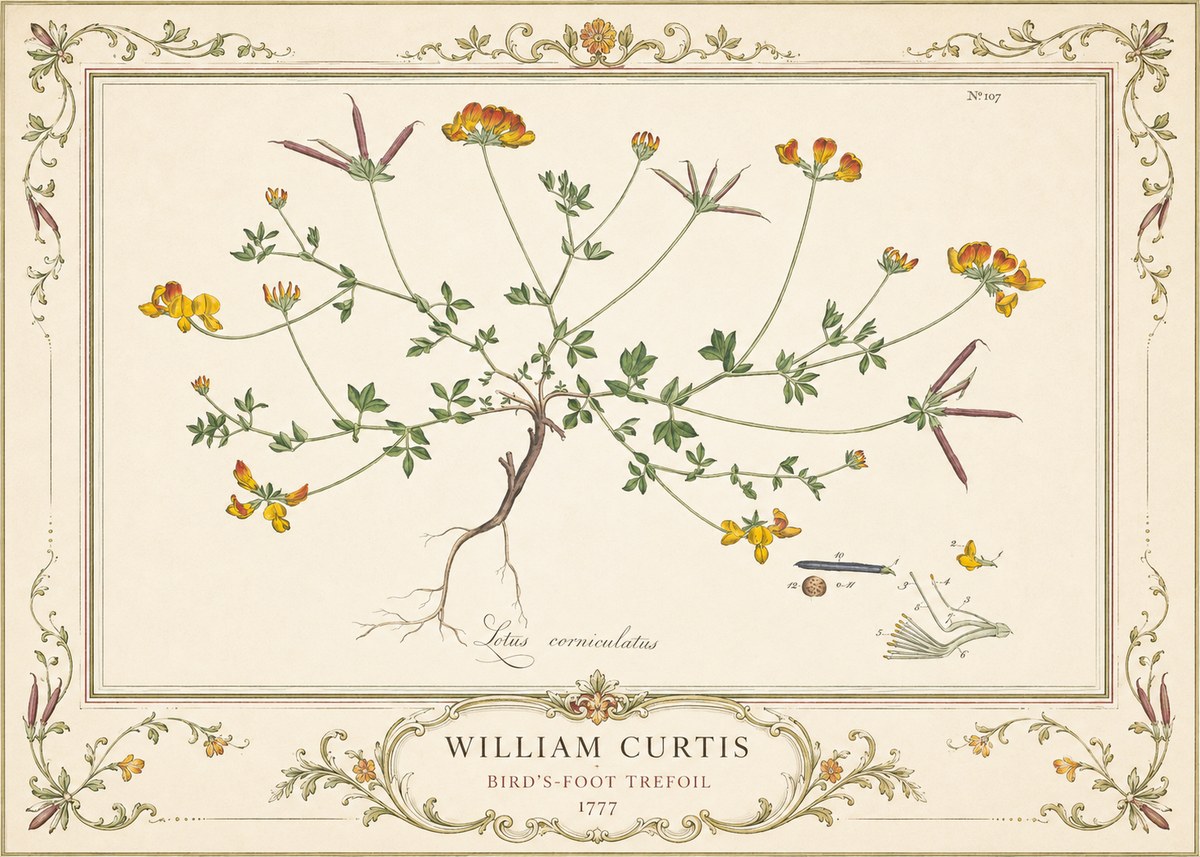 William Curtis Bird's-foot Trefoil No4 - Plakat