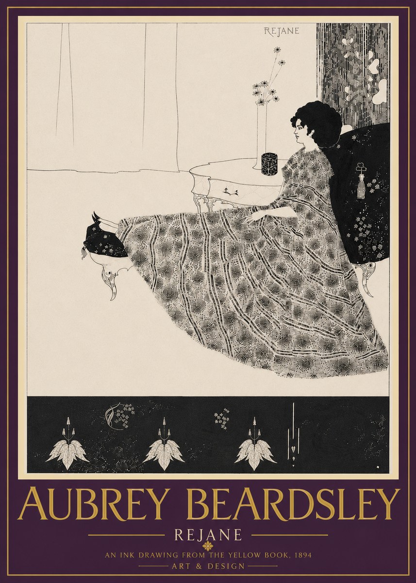 Aubrey Beardsley Rejane II No6 - Plakat