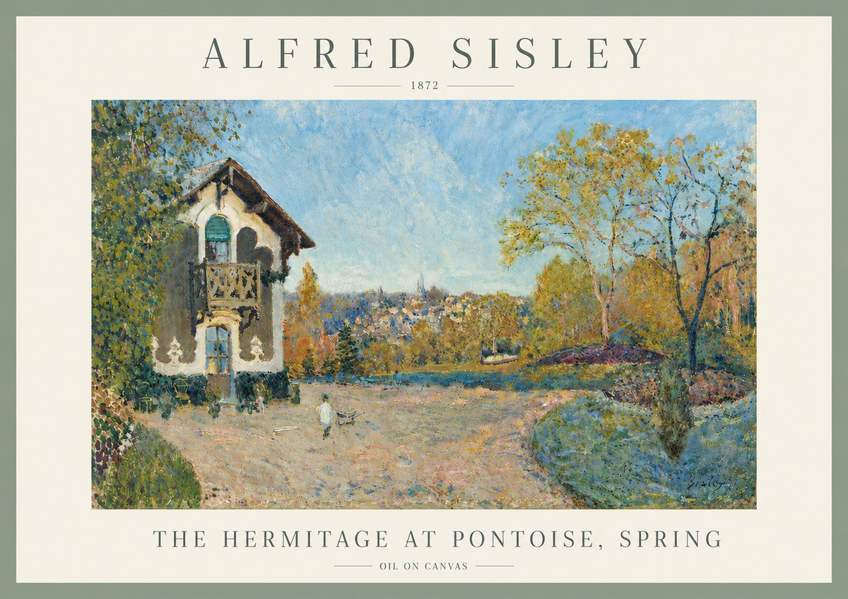 Sisley The Hermitage at Pontoise, Spring No5 - Plakat