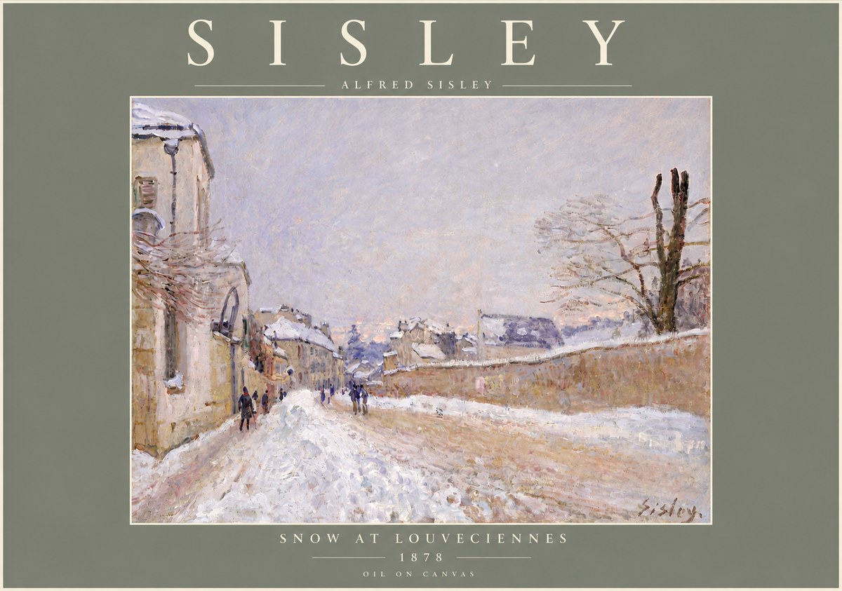 Sisley Snow at Louveciennes No4 - Plakat