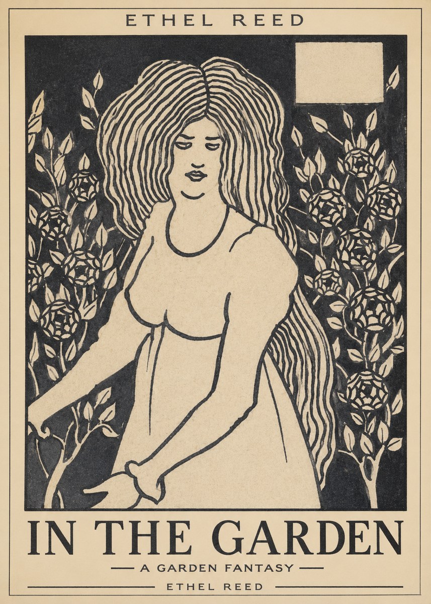 Ethel Reed In the Garden No1 - Plakat