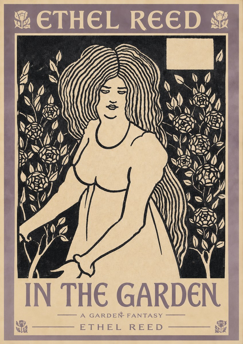Ethel Reed In the Garden No3 - Plakat