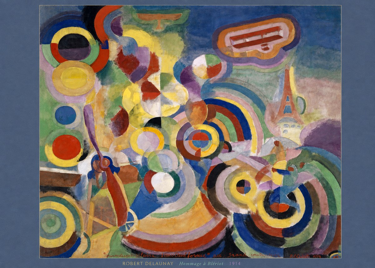 Robert Delaunay Hommage À Blériot 1914 No6 - Plakat