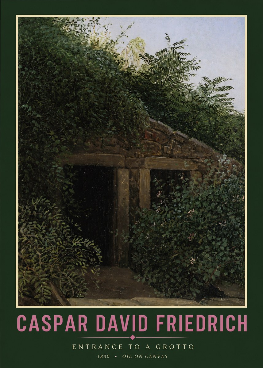 Caspar David Friedrich Entrance to a Grotto No2 - Plakat