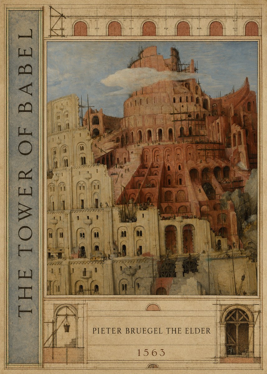 Pieter Bruegel The Tower of Babel XIII No3 - Plakat