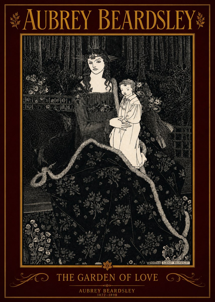 Aubrey Beardsley The Garden of Love No2 - Plakat