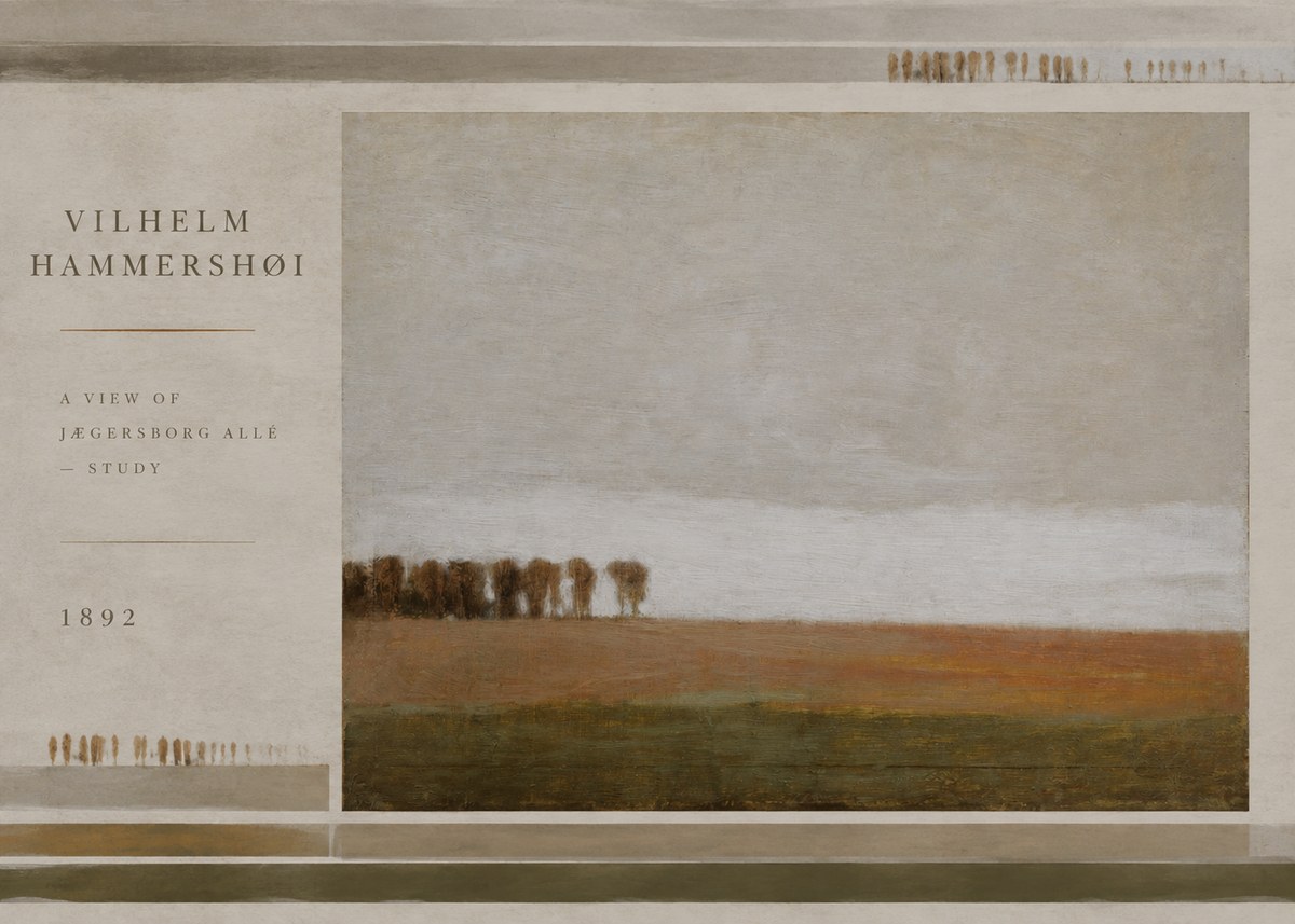 Vilhelm Hammershøi A View of Jægersborg Allé - Study No6 - Plakat