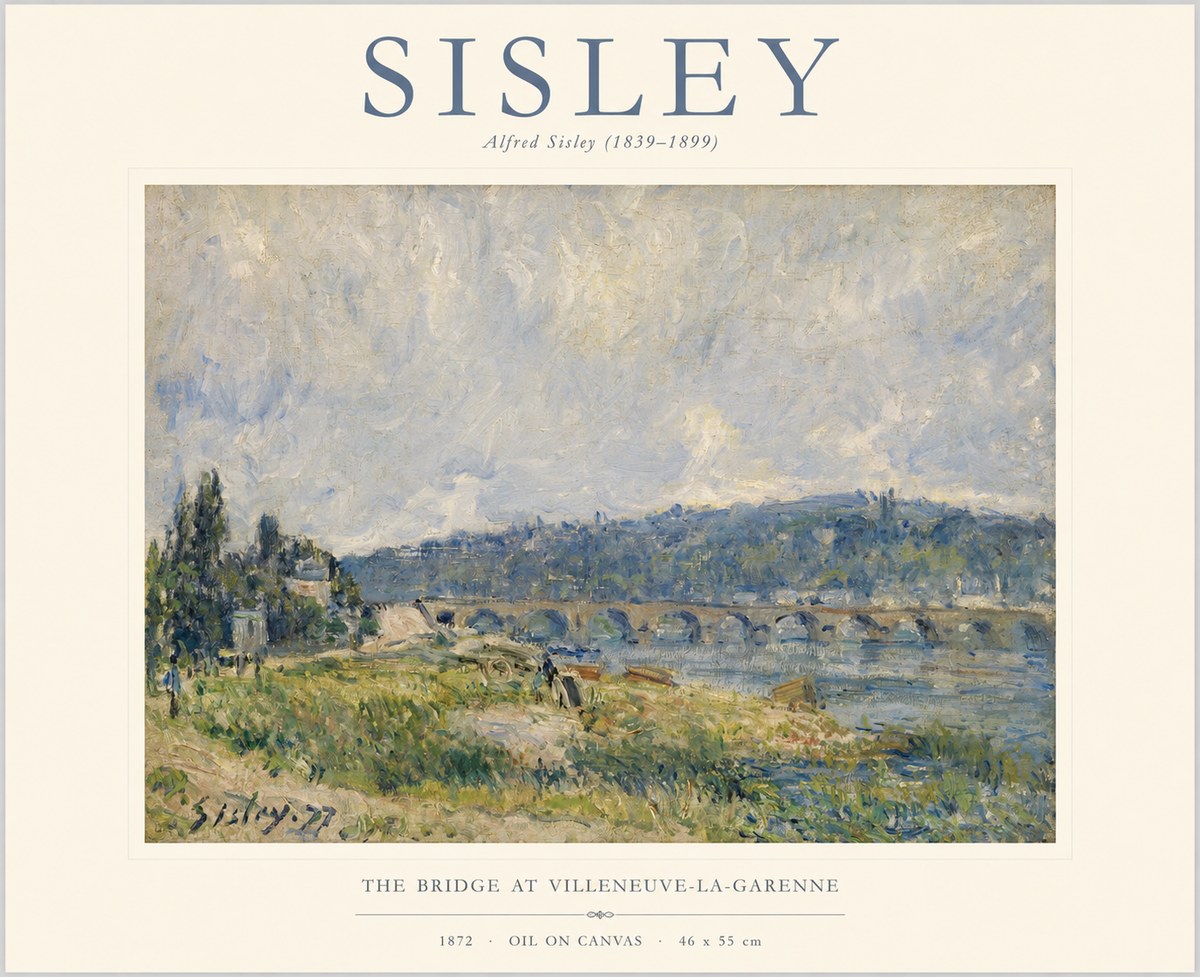 Sisley The Bridge at Villeneuve-la-garenne II No1 - Plakat