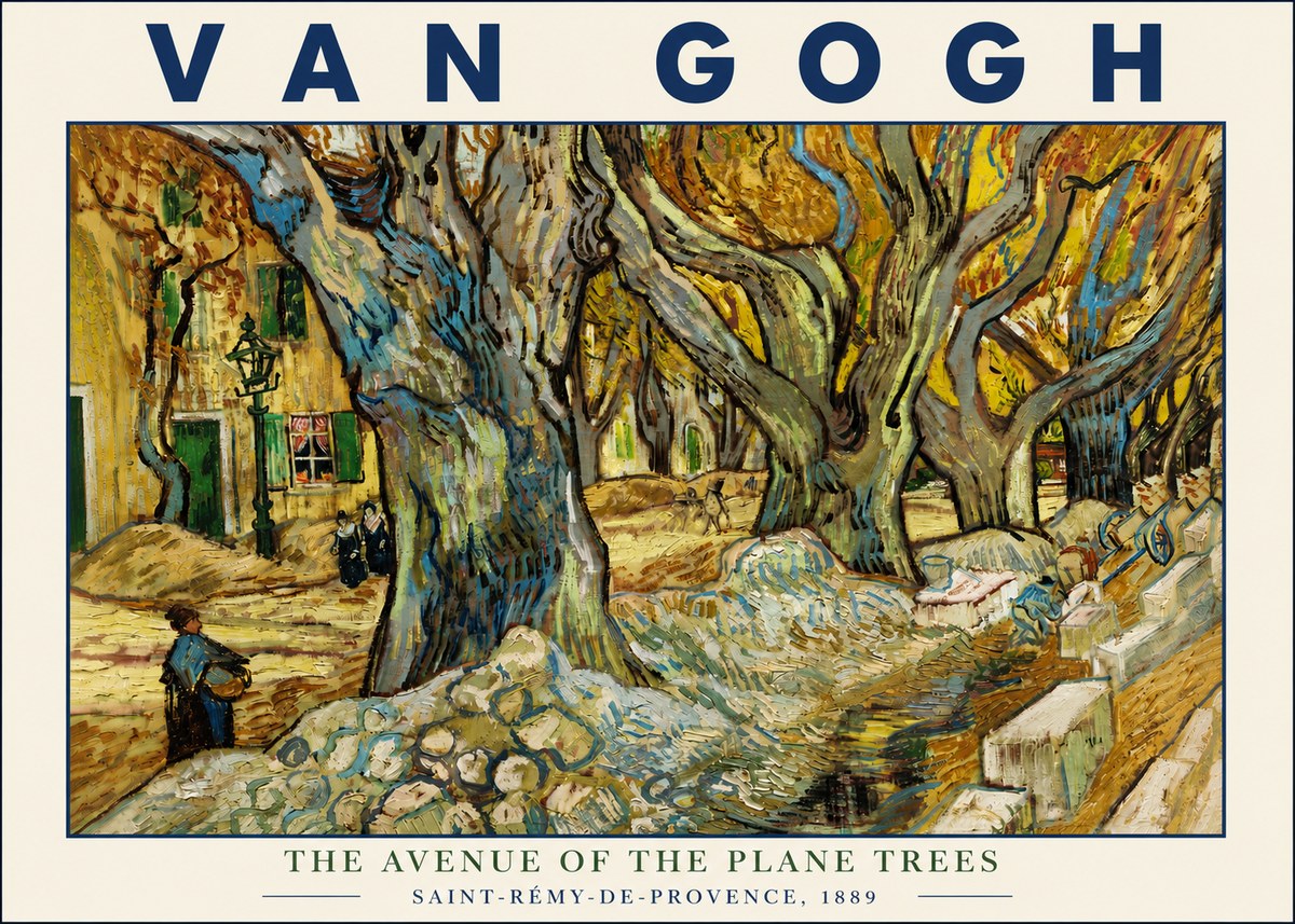 Van Gogh The Avenue of the Plane Trees No4 - Plakat