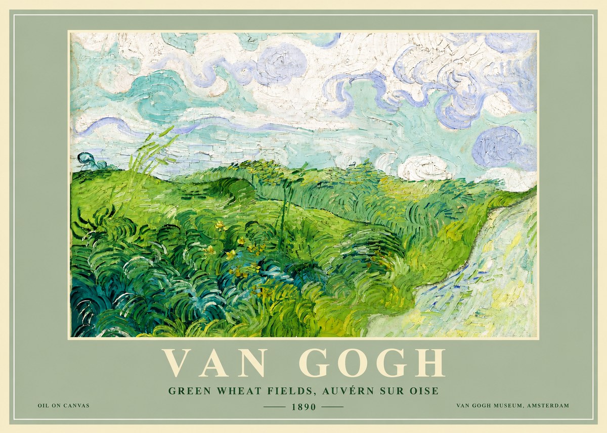 Van Gogh Green Wheat Fields, Auvern Sur Oise No4 - Plakat