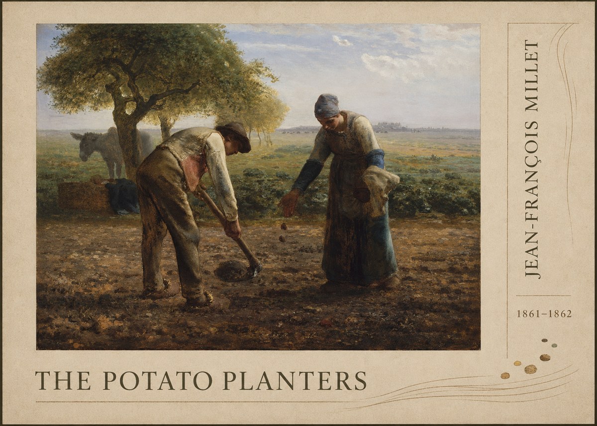 Jean-François Millet The Potato Planters No3 - Plakat