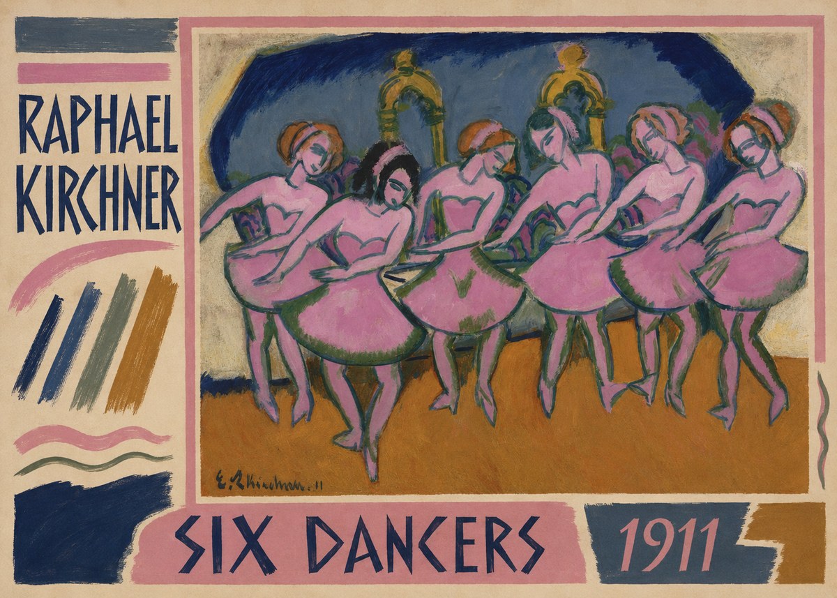 Raphael Kirchner Six Dancers No1 - Plakat