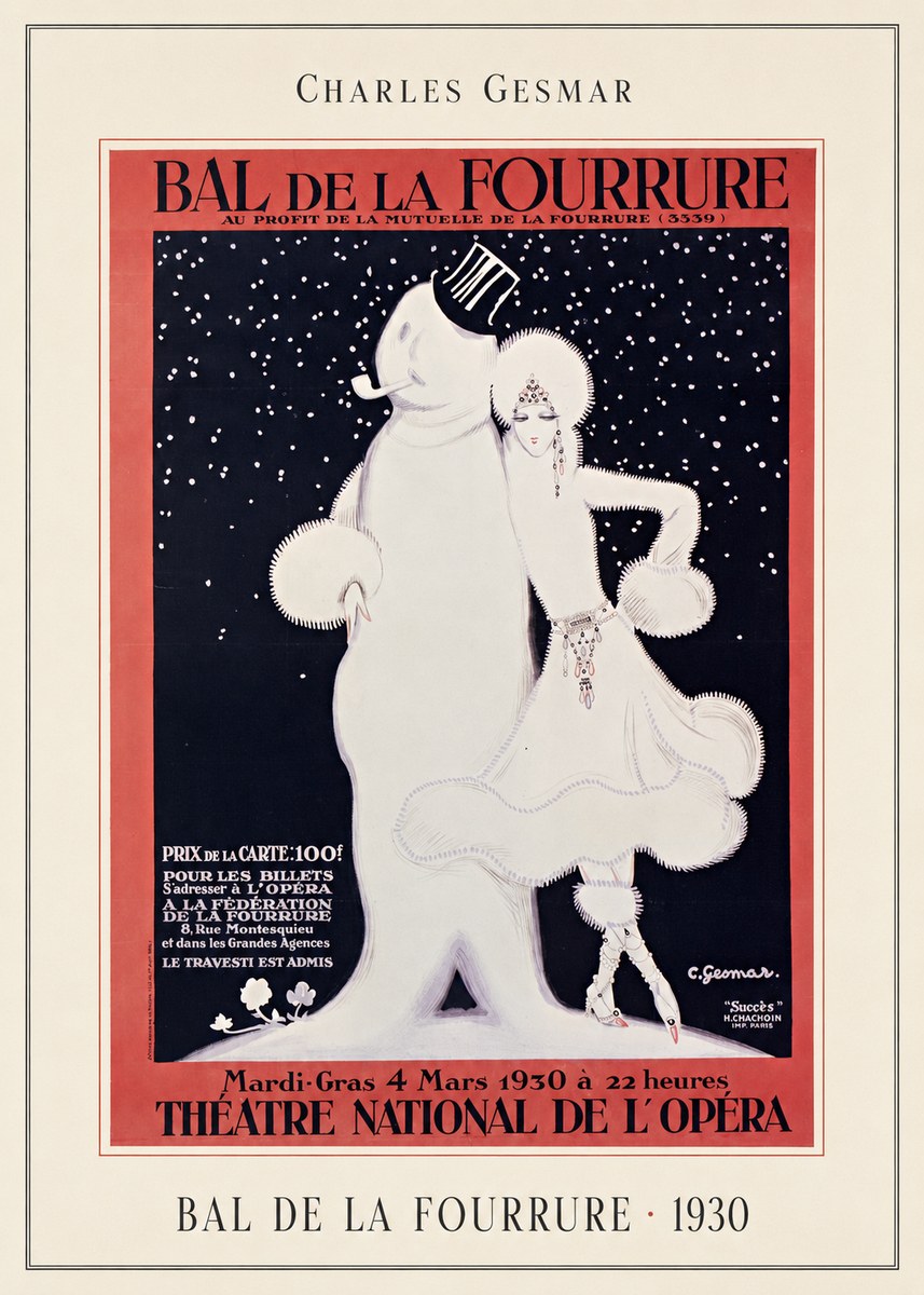 Charles Gesmar Bal De La Fourrure II No4 - Plakat