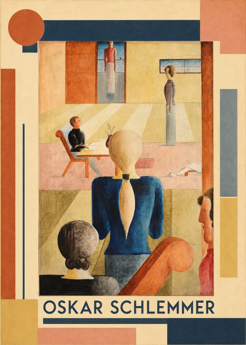 Oskar Schlemmer Composition with Figures No1 - Plakat