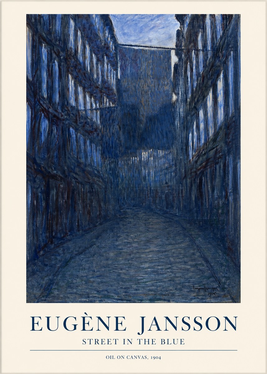 Eugène Jansson Street in the Blue No1 - Plakat
