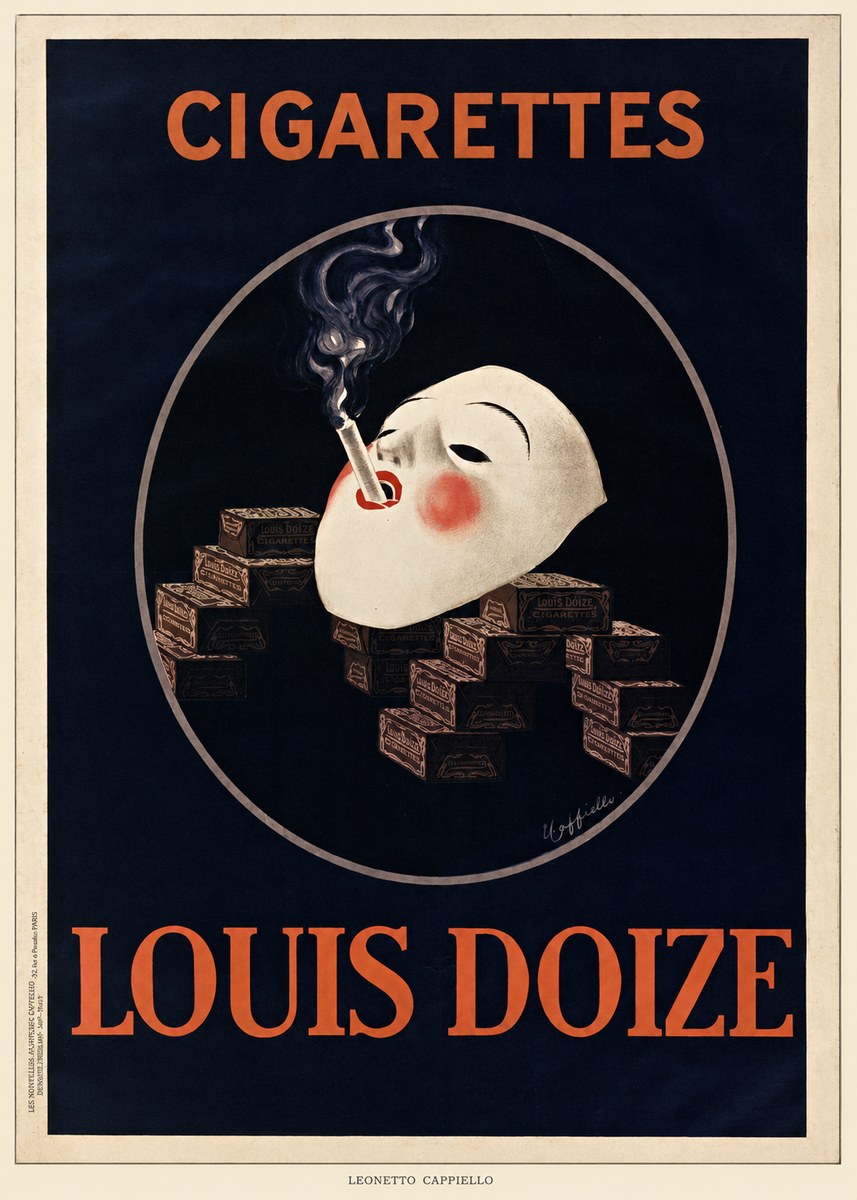 Leonetto Cappiello Cigarettes Louis Doize No6 - Plakat