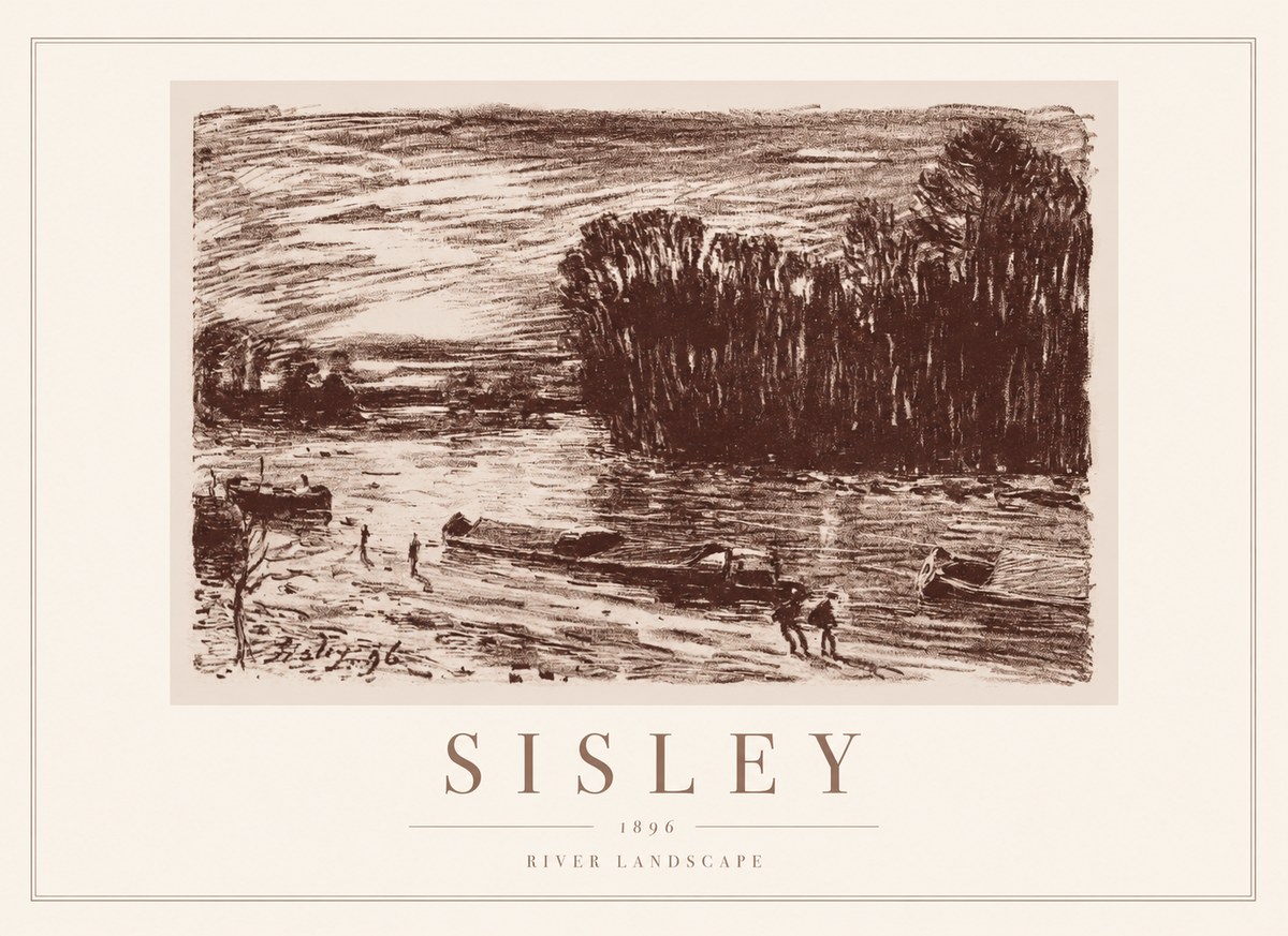 Sisley River Landscape No1 - Plakat