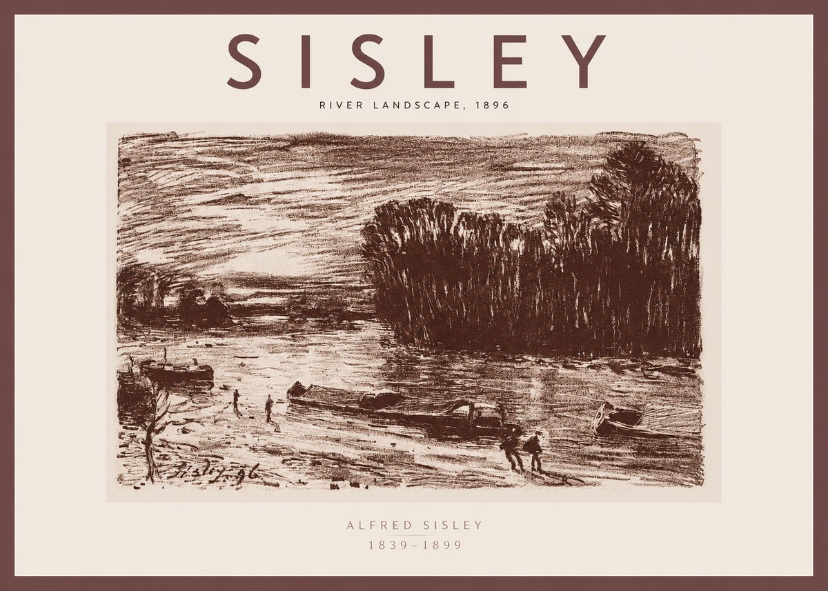 Sisley River Landscape No4 - Plakat