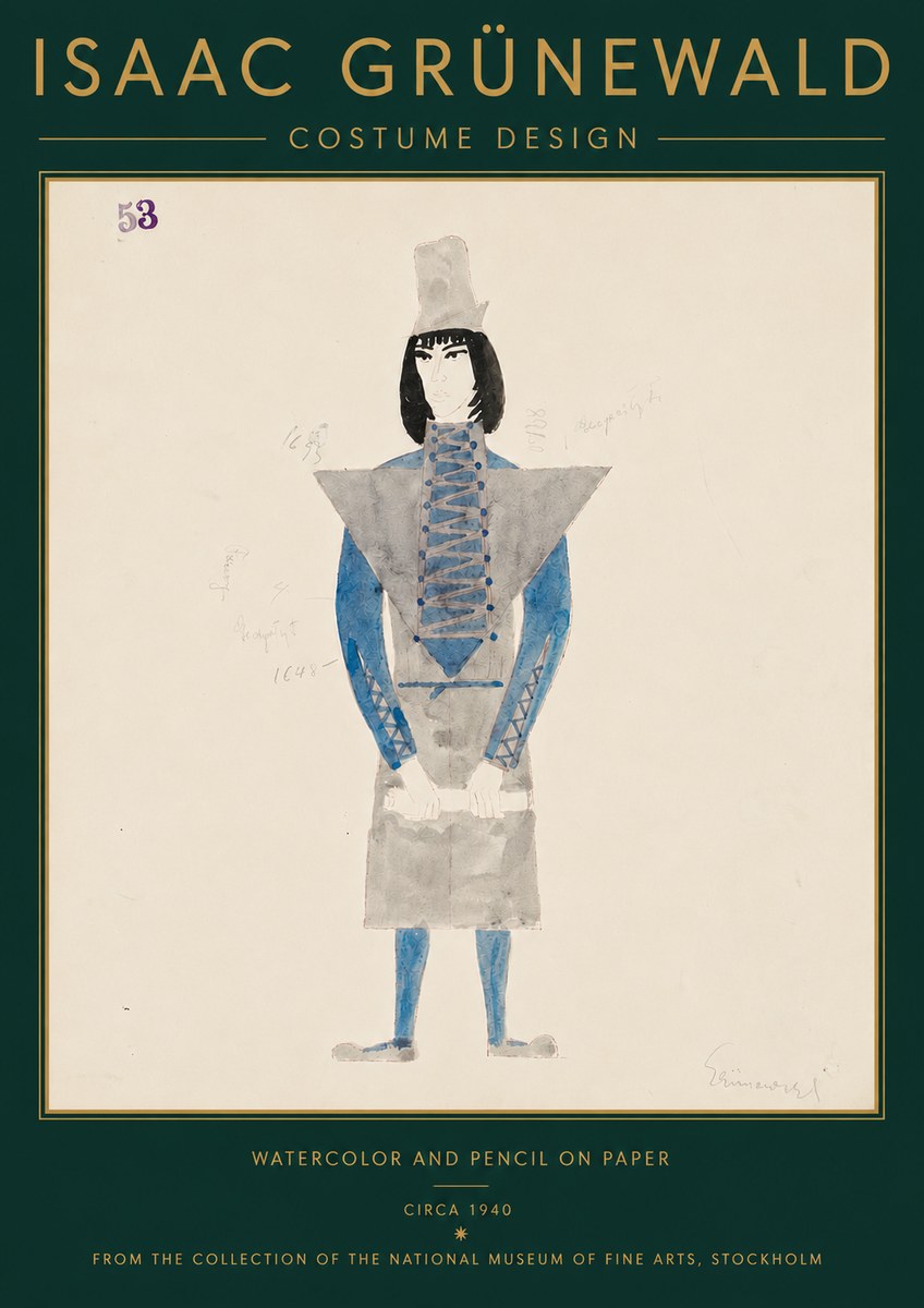 Isaac Grünewald Costume Design X No4 - Plakat