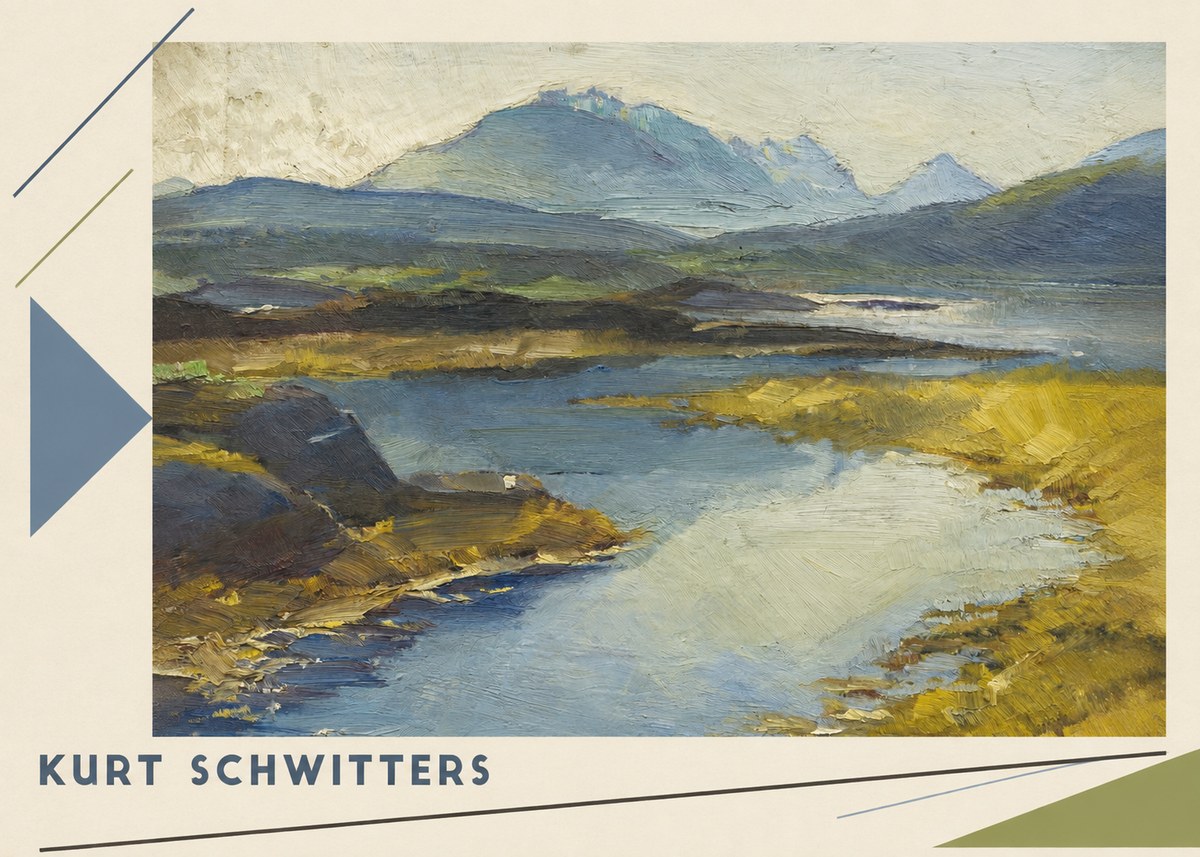 Kurt Schwitters Landschaft No4 - Plakat