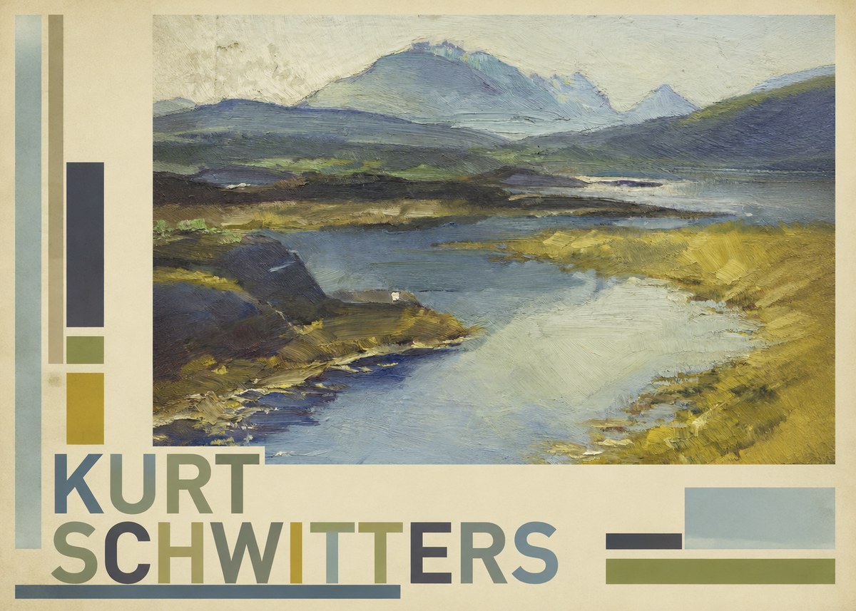 Kurt Schwitters Landschaft No5 - Plakat