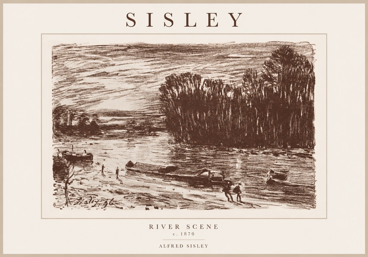 Sisley River Scene No1 - Plakat