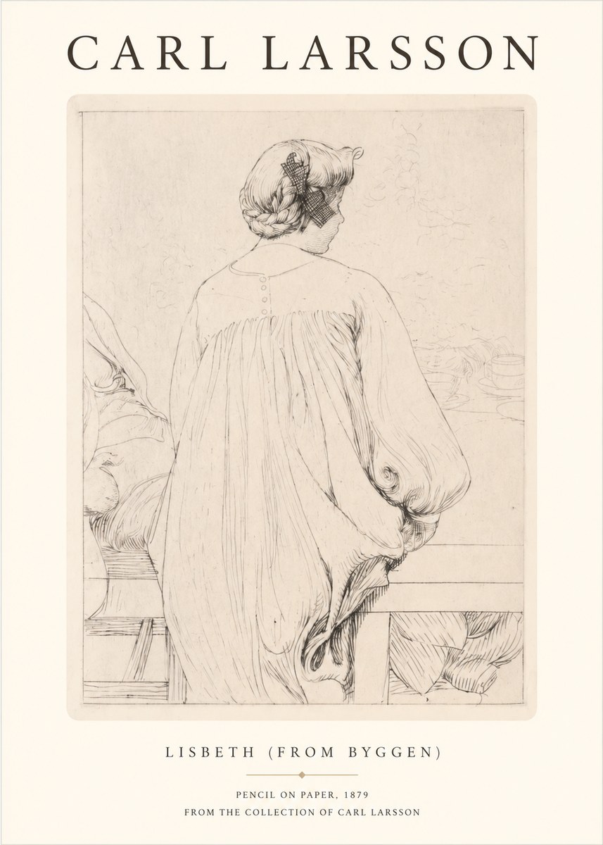Carl Larsson Lisbeth (from Byggen) No1 - Plakat