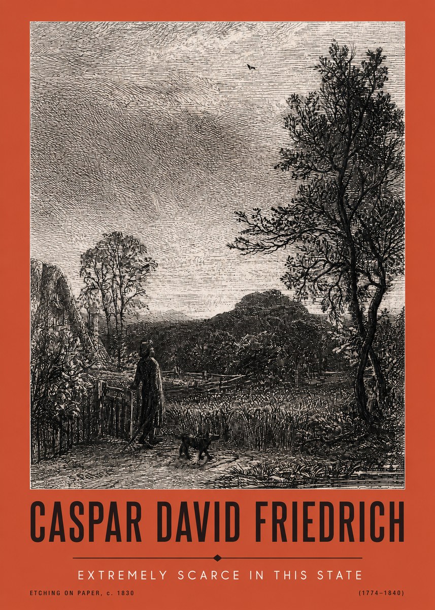 Caspar David Friedrich Extremely Scarce in This State No2 - Plakat