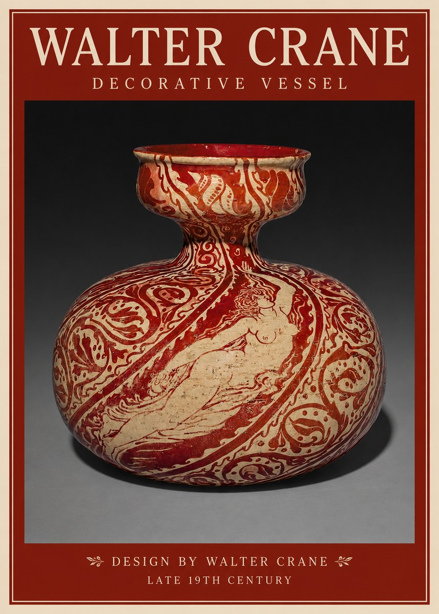 Walter Crane Decorative Vessel No2 - Plakat
