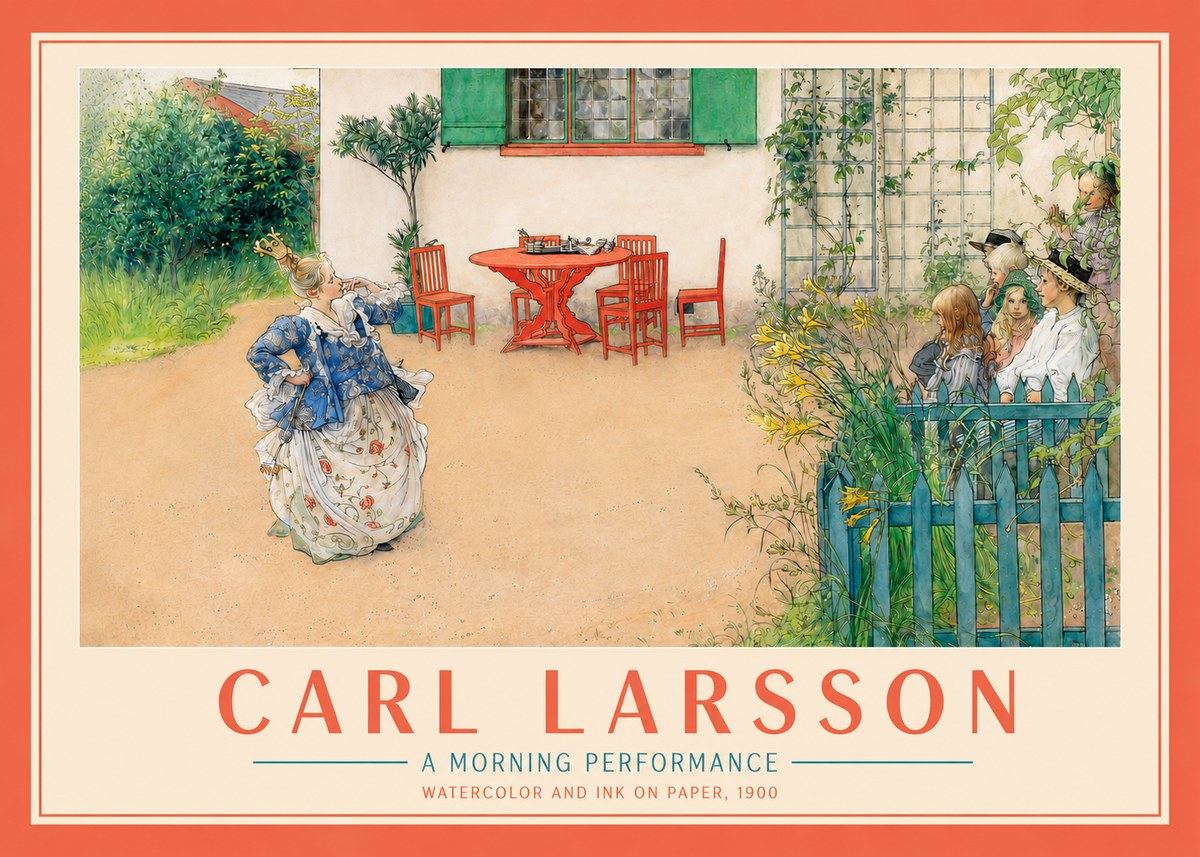 Carl Larsson A Morning Performance No4 - Plakat