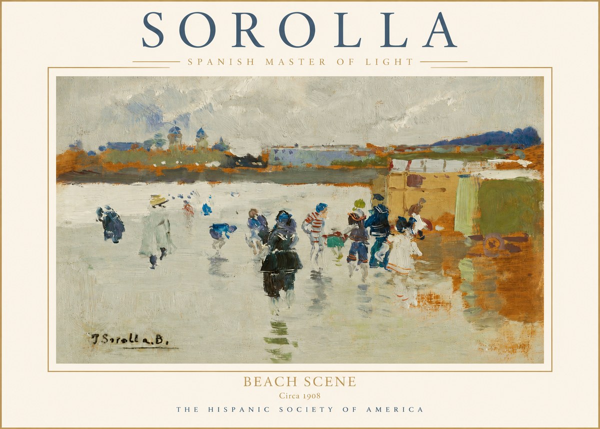 Sorolla Beach Scene No2 - Plakat