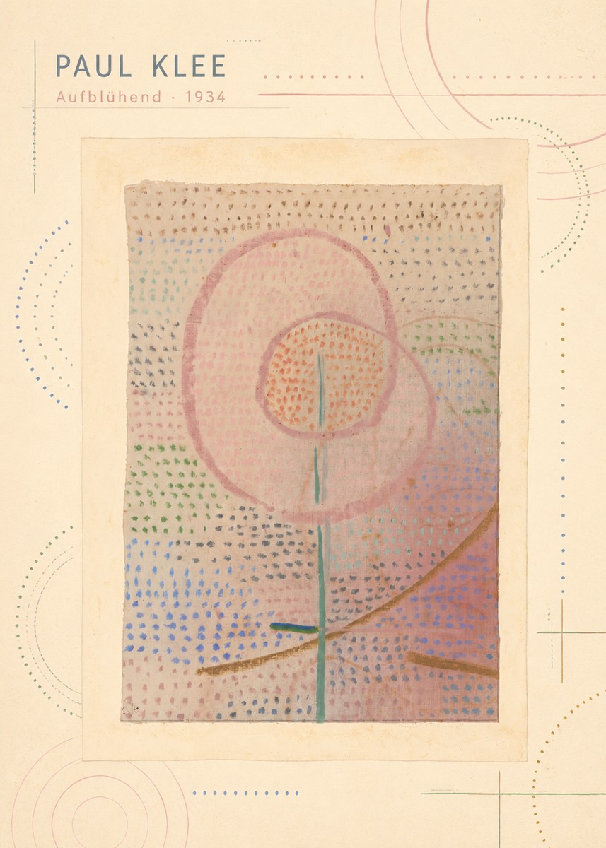 Paul Klee Aufblühend No3 - Plakat