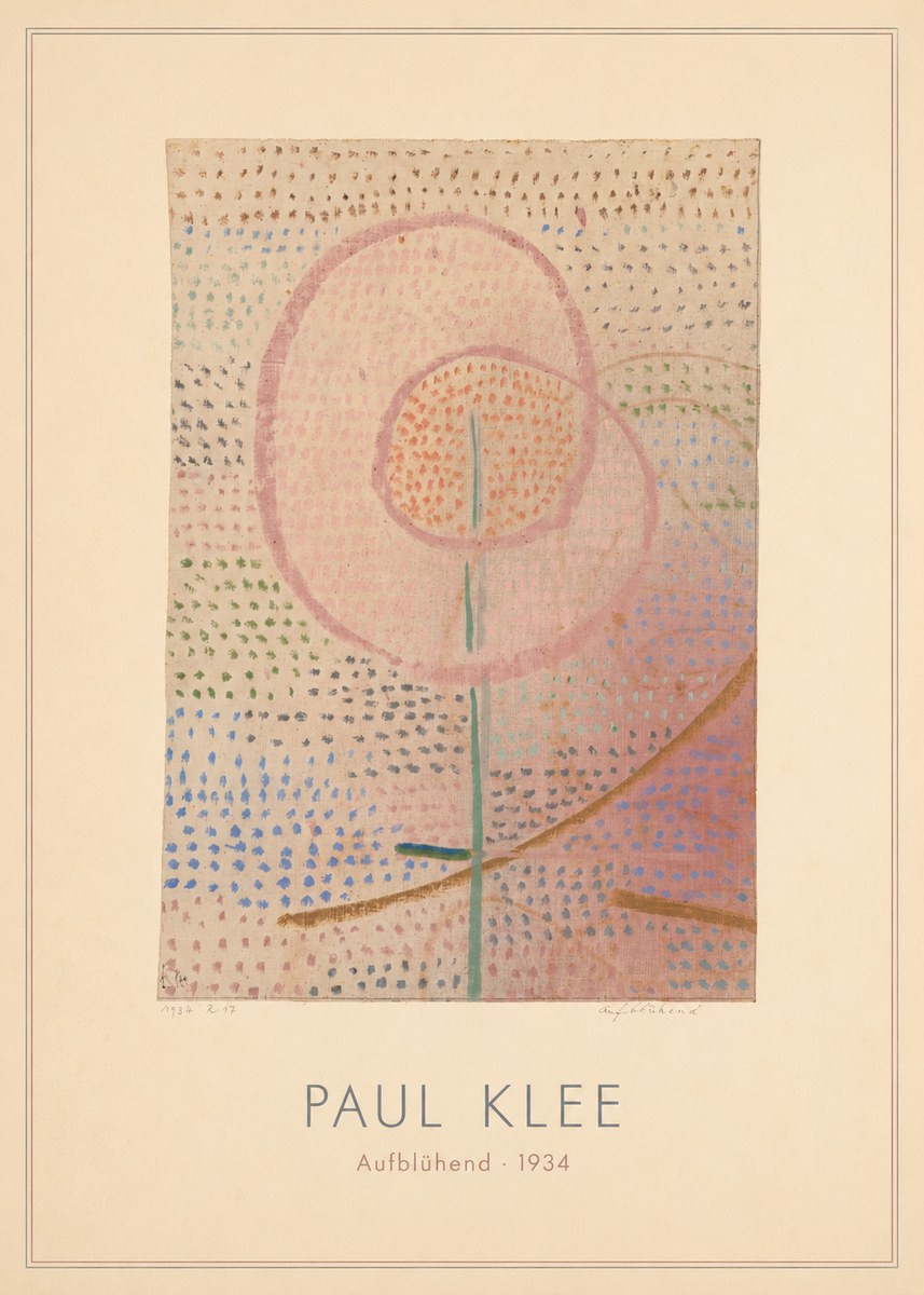 Paul Klee Aufblühend No4 - Plakat