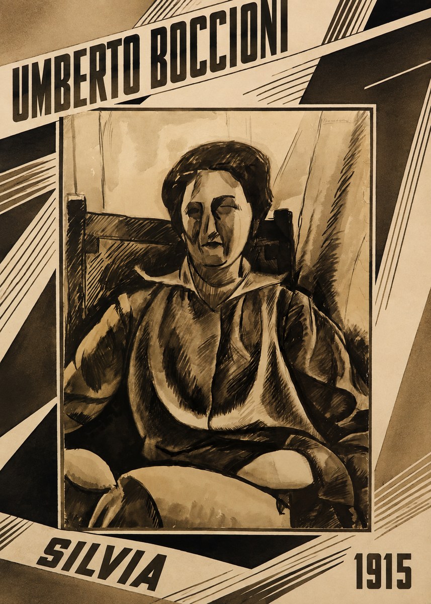 Umberto Boccioni Silvia No2 - Plakat
