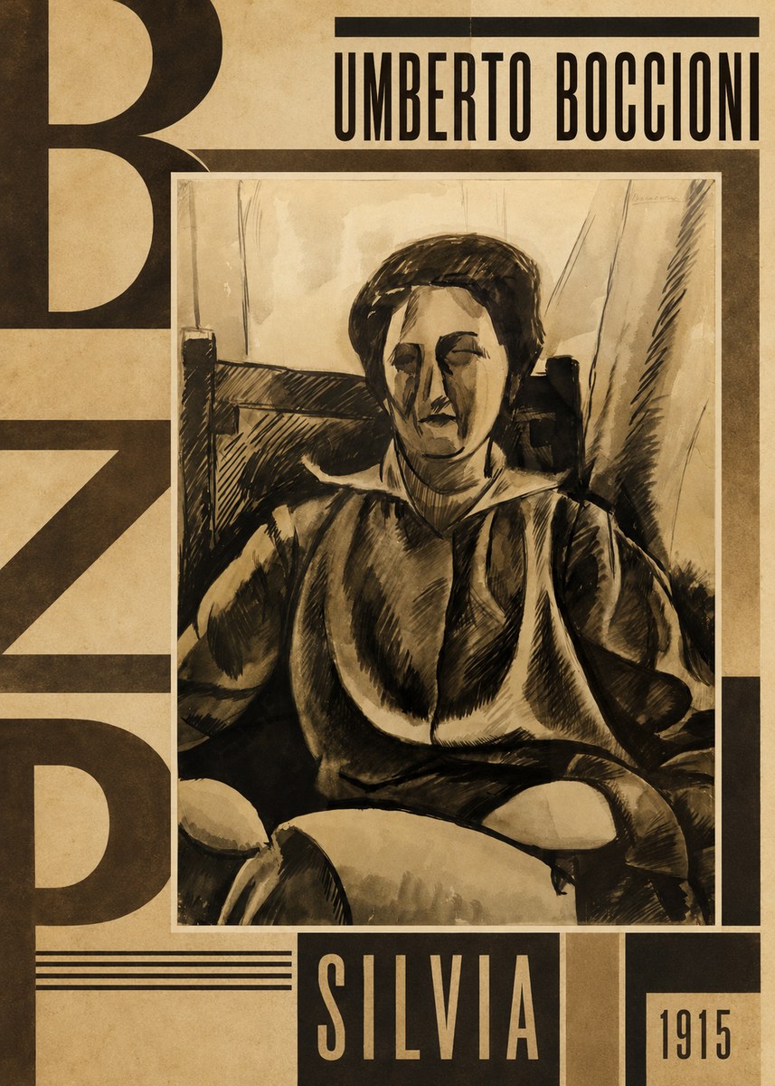 Umberto Boccioni Silvia No5 - Plakat