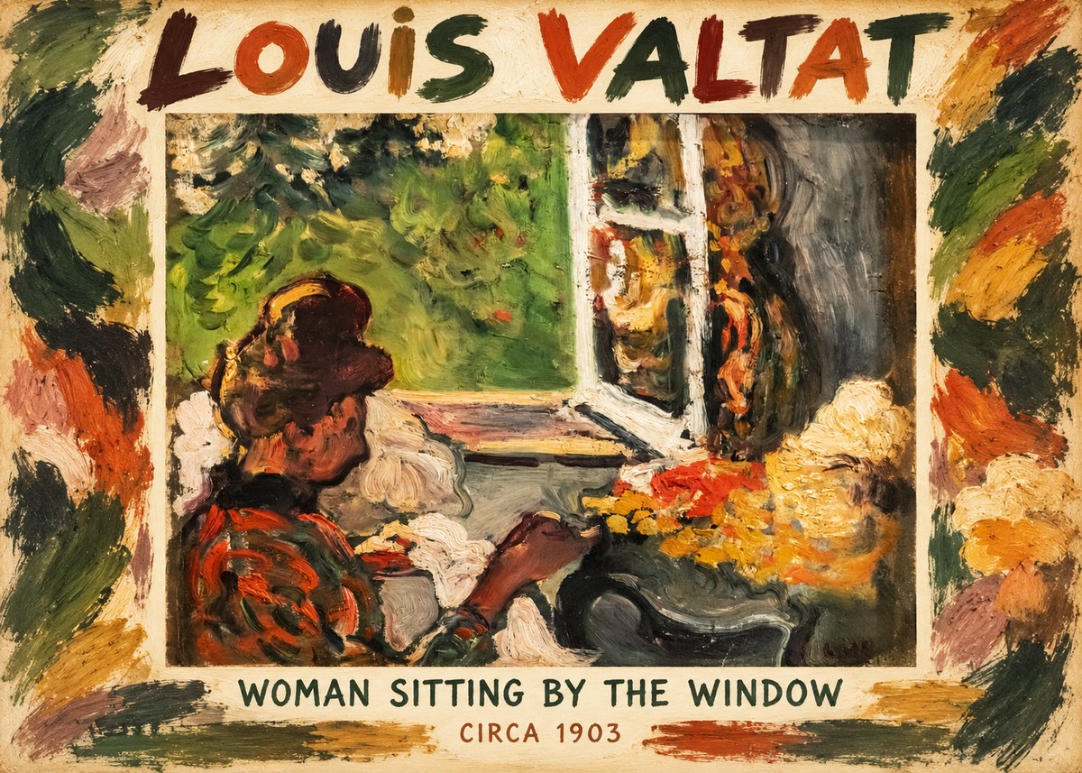 Louis Valtat Woman Sitting by the Window No1 - Plakat