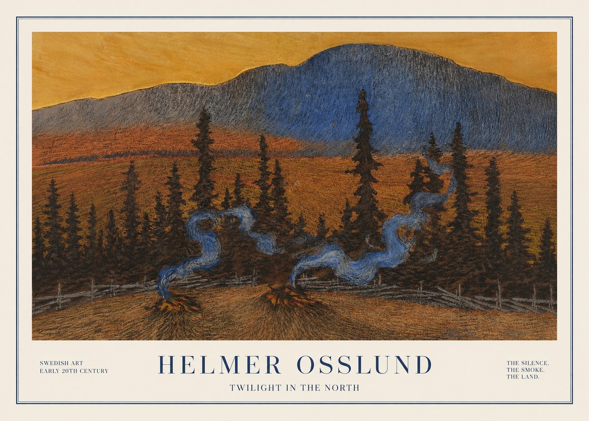 Helmer Osslund Twilight in the North No1 - Plakat