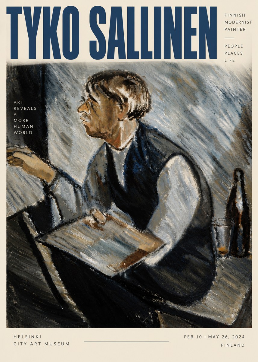 Tyko Sallinen The Artist at Work No5 - Plakat