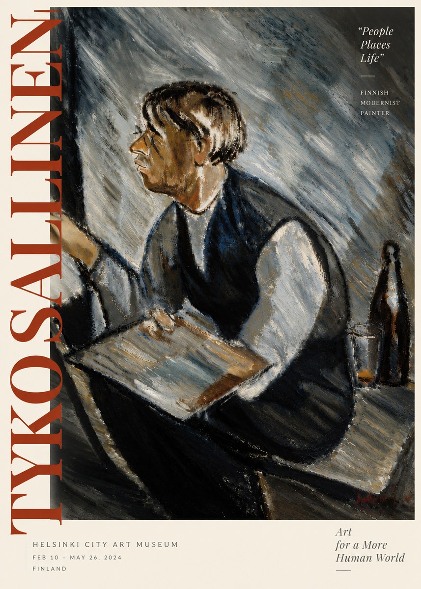 Tyko Sallinen The Artist at Work No6 - Plakat