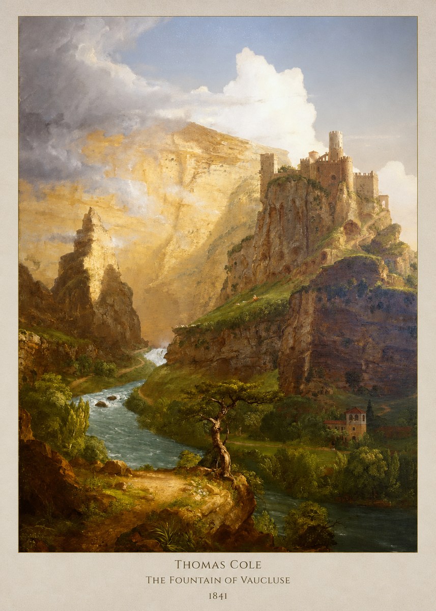 Thomas Cole The Fountain of Vaucluse I No6 - Plakat