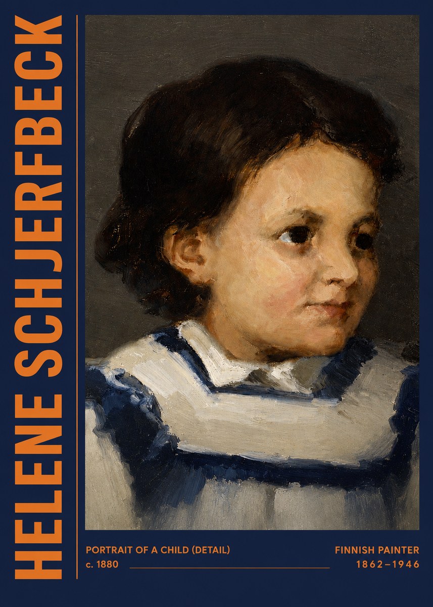 Helene Schjerfbeck Portrait of a Child (Detail) No3 - Plakat