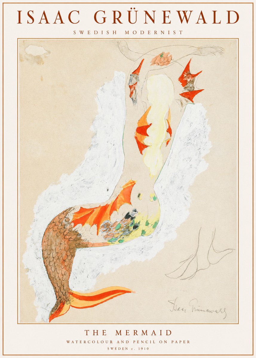 Isaac Grünewald The Mermaid No1 - Plakat