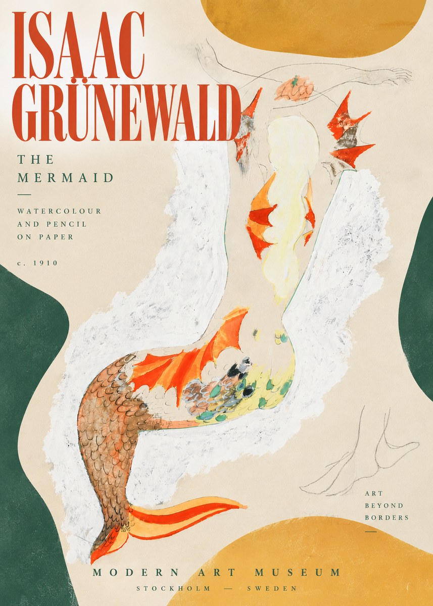 Isaac Grünewald The Mermaid No5 - Plakat